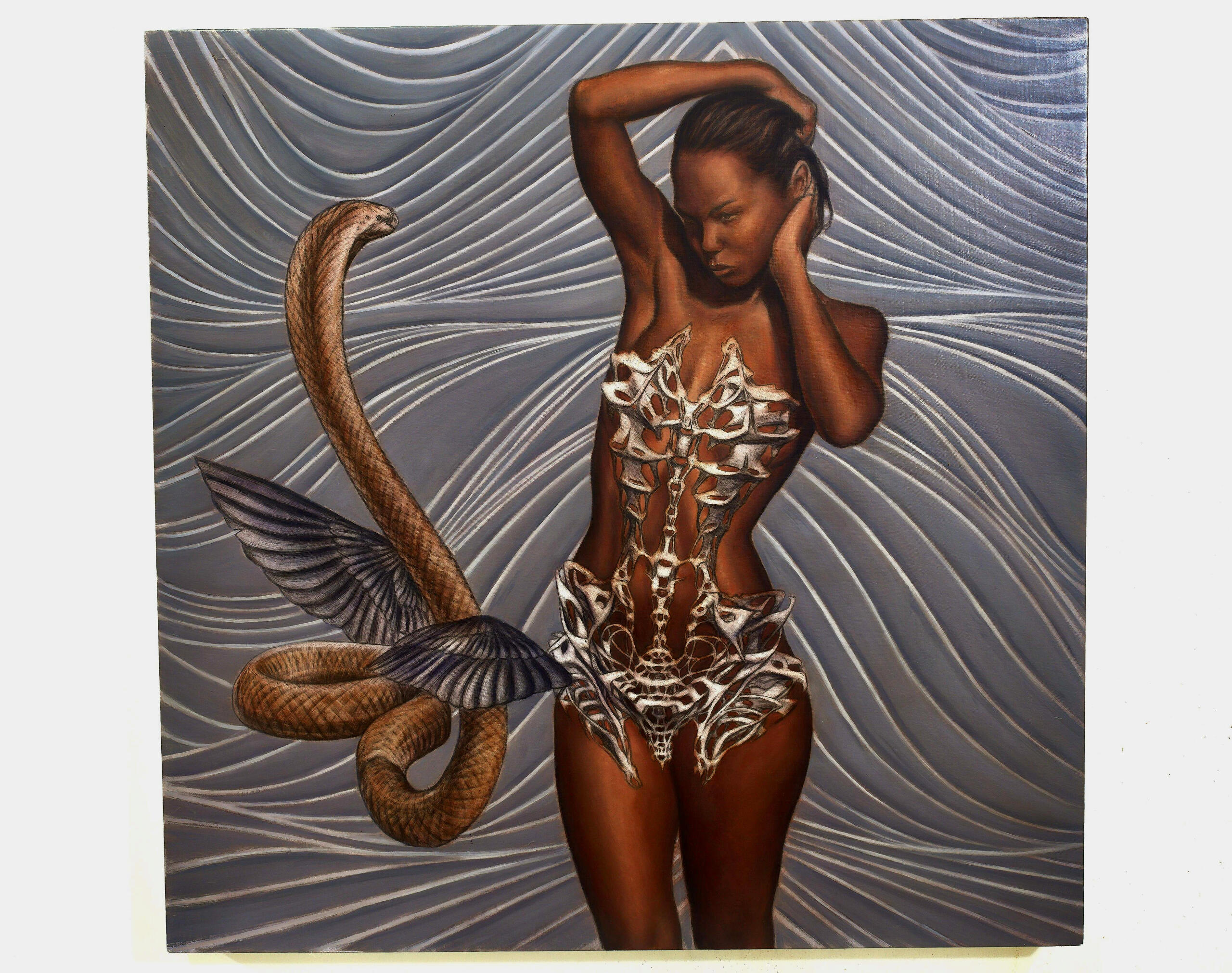 Ouroboros, 24 x 24 inches, oil on linen,