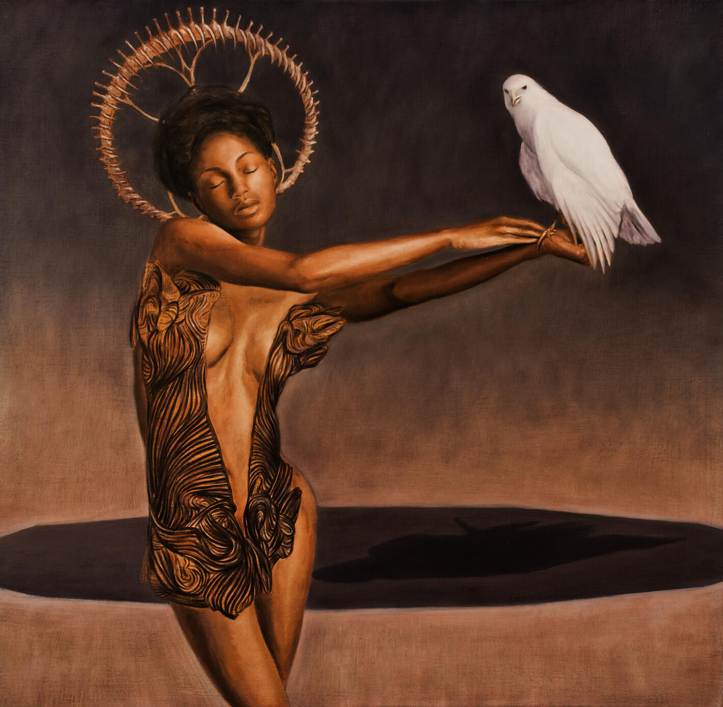 "The Wraith", 36 x 36 inches, oil on linen
