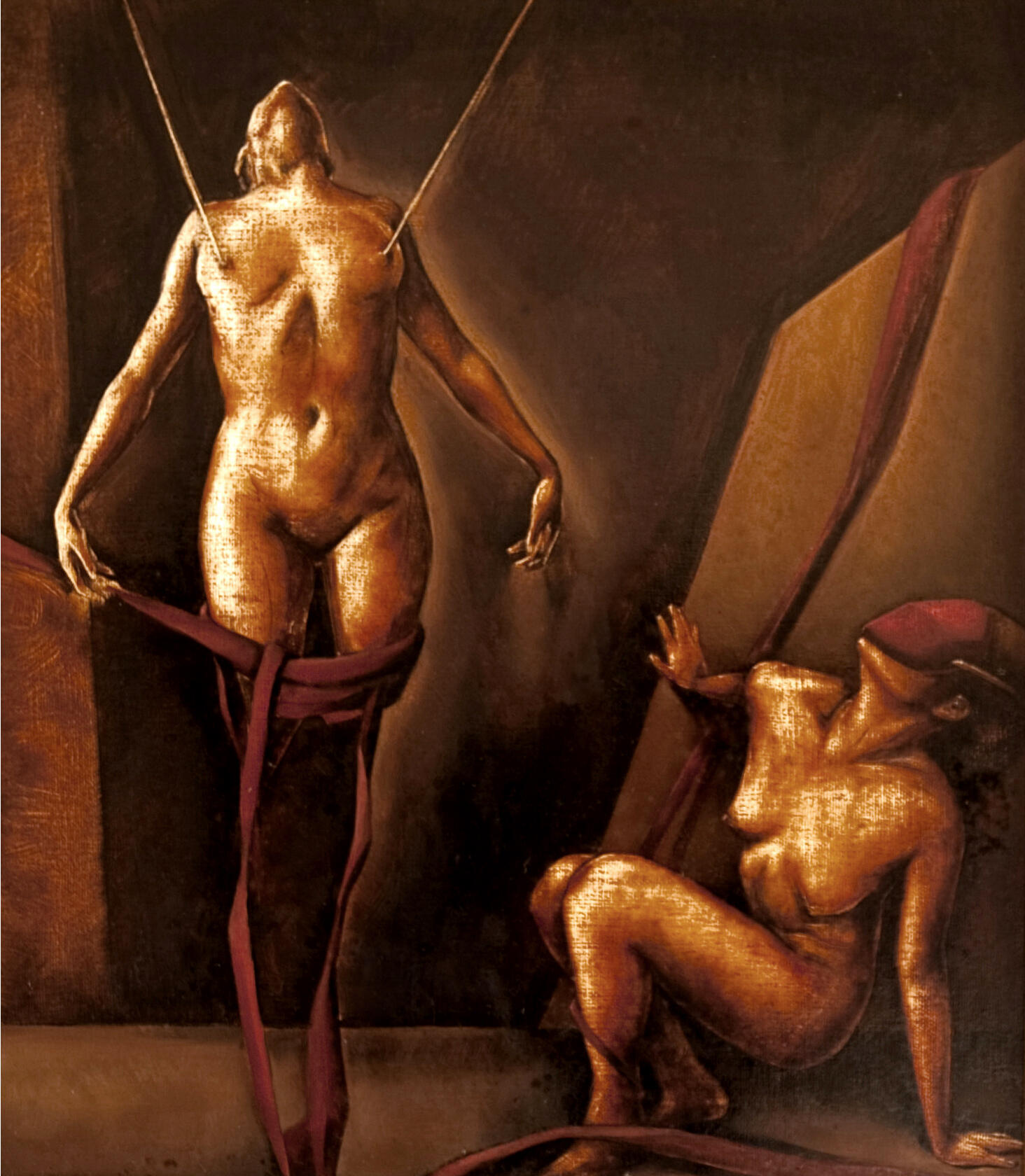 Suspended - 2006, 16 x 16 ins. Oil on canvas, Private collection