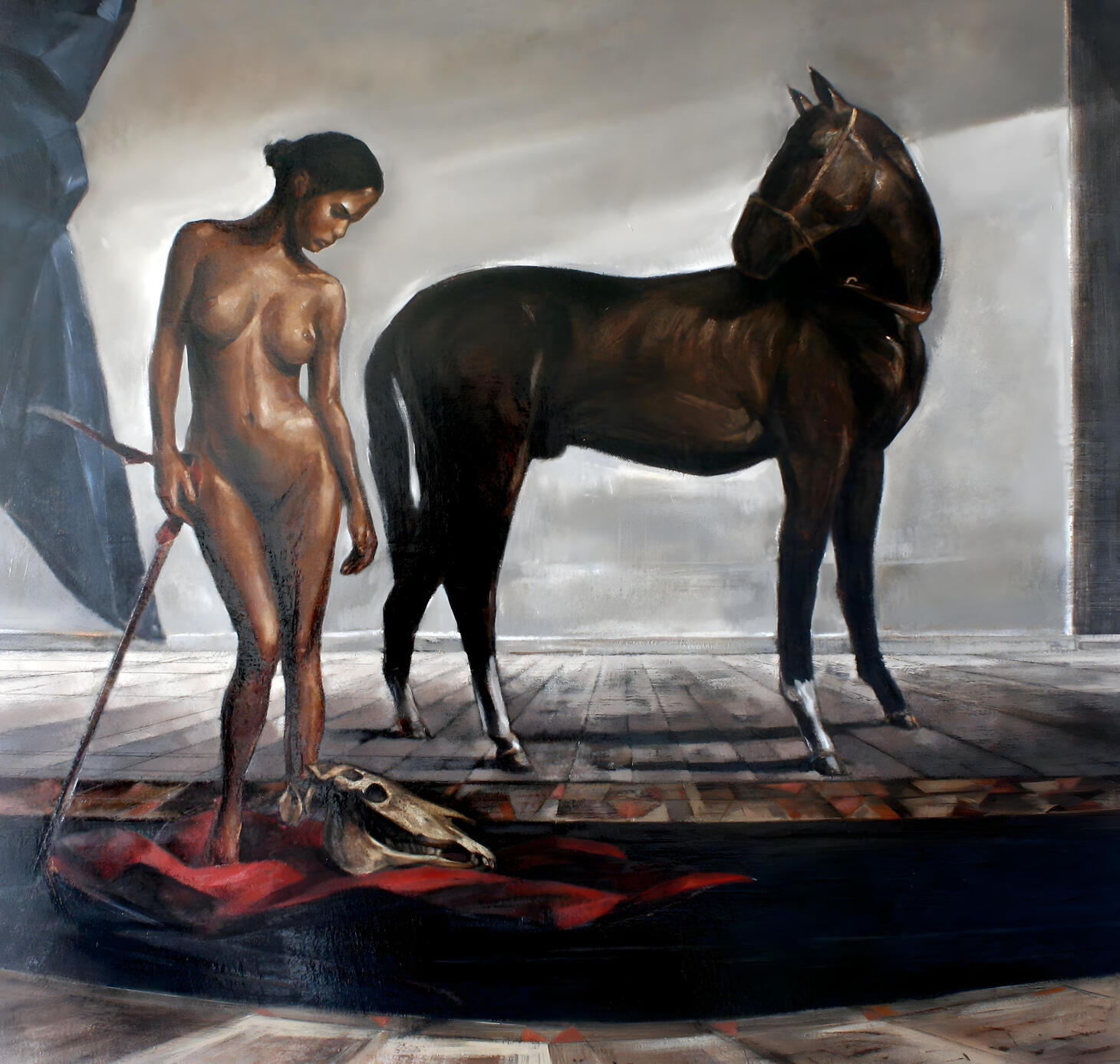Works from the Shadows and Reflections cycle, Death of Narcissus 48 x 46 ins. private collection
